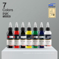 7 Grundfarben Tattoo Ink Set Pigment Kit 1oz (30ml) Professionelles Tattoo Supply für Permanent Makeup Tattoo Ink